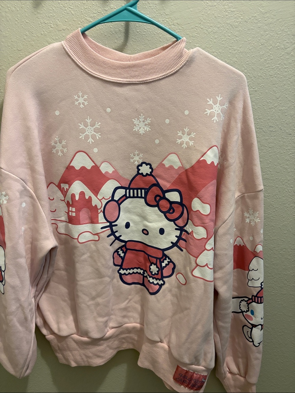 Hello Kitty Pink Graphic Crewneck Sweater
